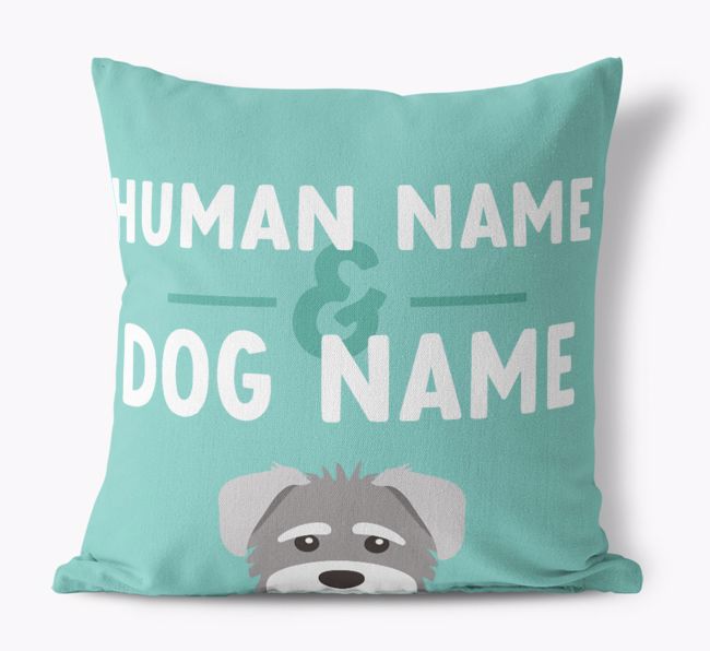 Human And Pet Name: Personalized {breedFullName} Canvas Pillow